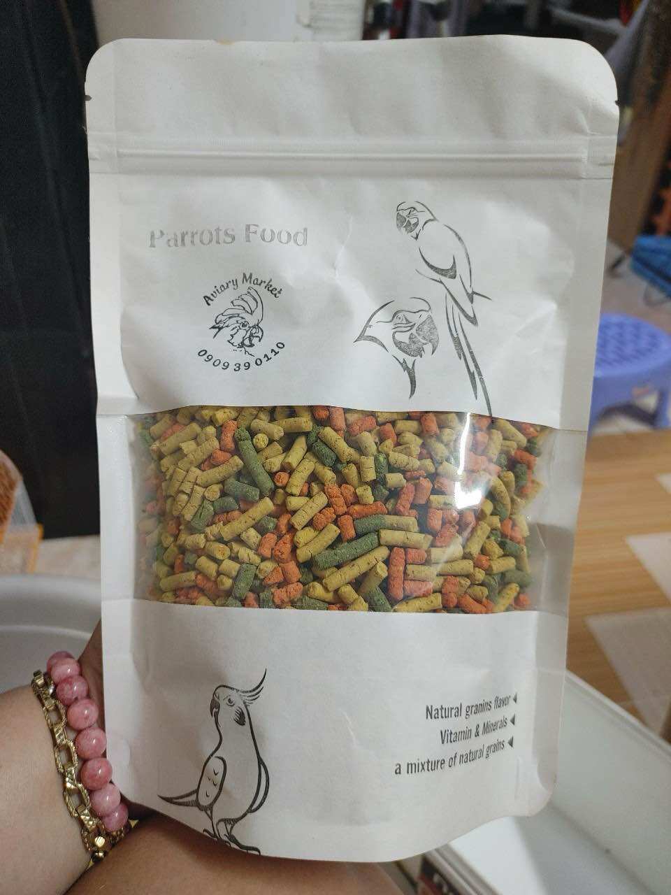 500g Thức ăn nén dinh dưỡng chim vẹt .