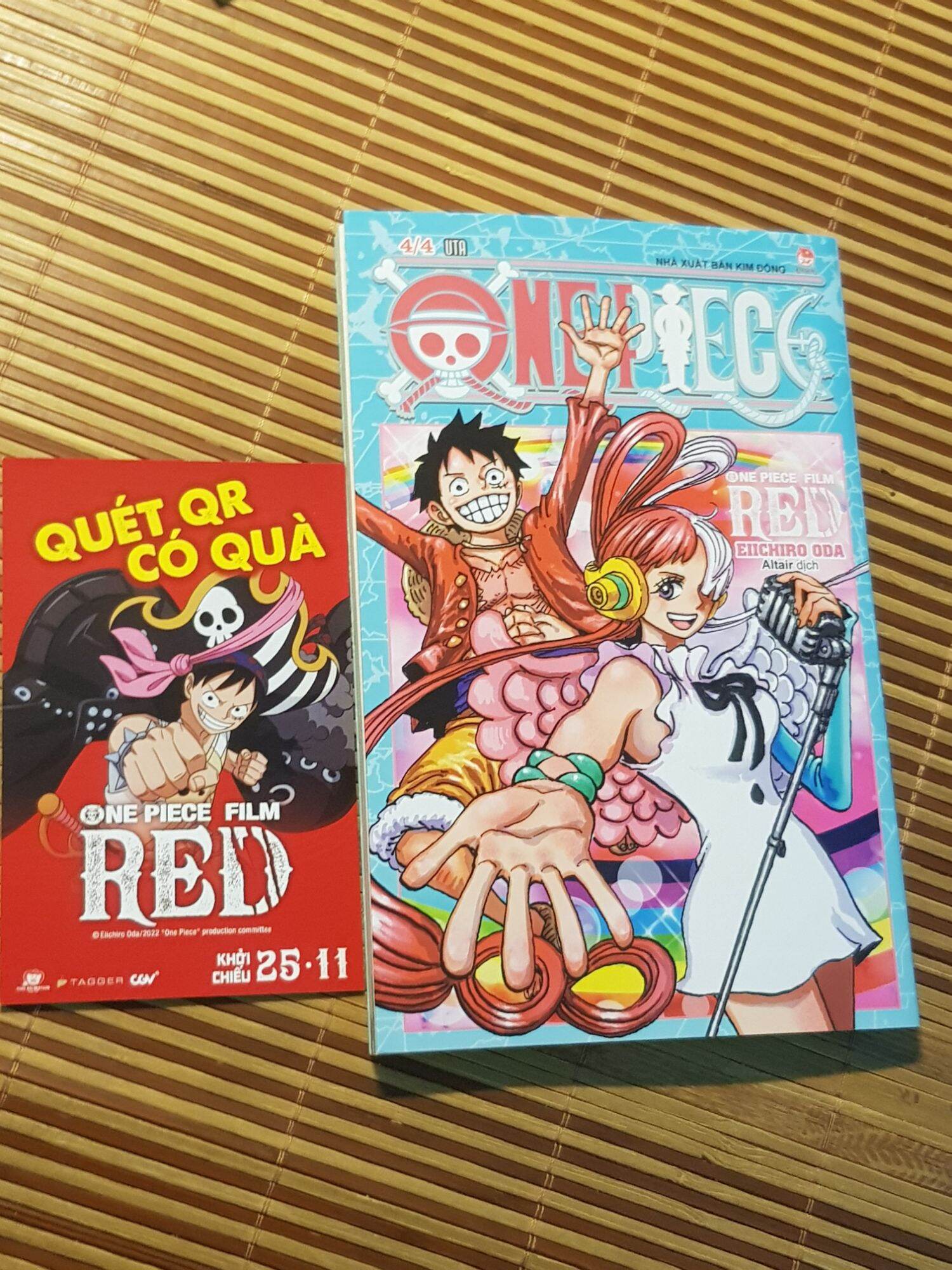 One piece film red - comic uta 4/4 kèm card qr