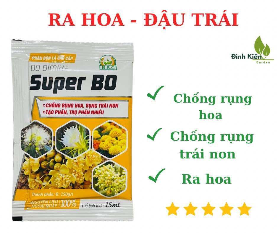 Super bo - siêu ra hoa, đậu quả, chống rụng hoa và trái non