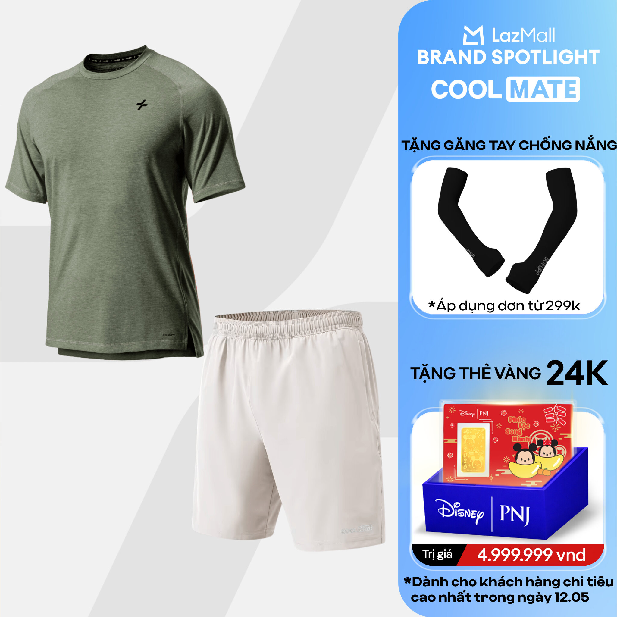 [DUY NHẤT 12.05 TẶNG QUÀ ĐƠN TỪ 299K]Set thể thao Áo thun Training Comfort và shorts 7inch đa năng nhanh khô, thoáng khí, set tập gym co giãn tốt Coolmate