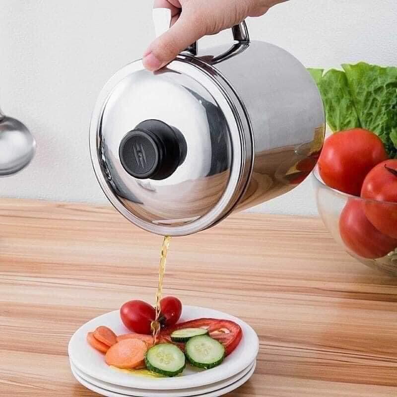 Ca lọc dầu inox . Ca lọc dầu đa năng
