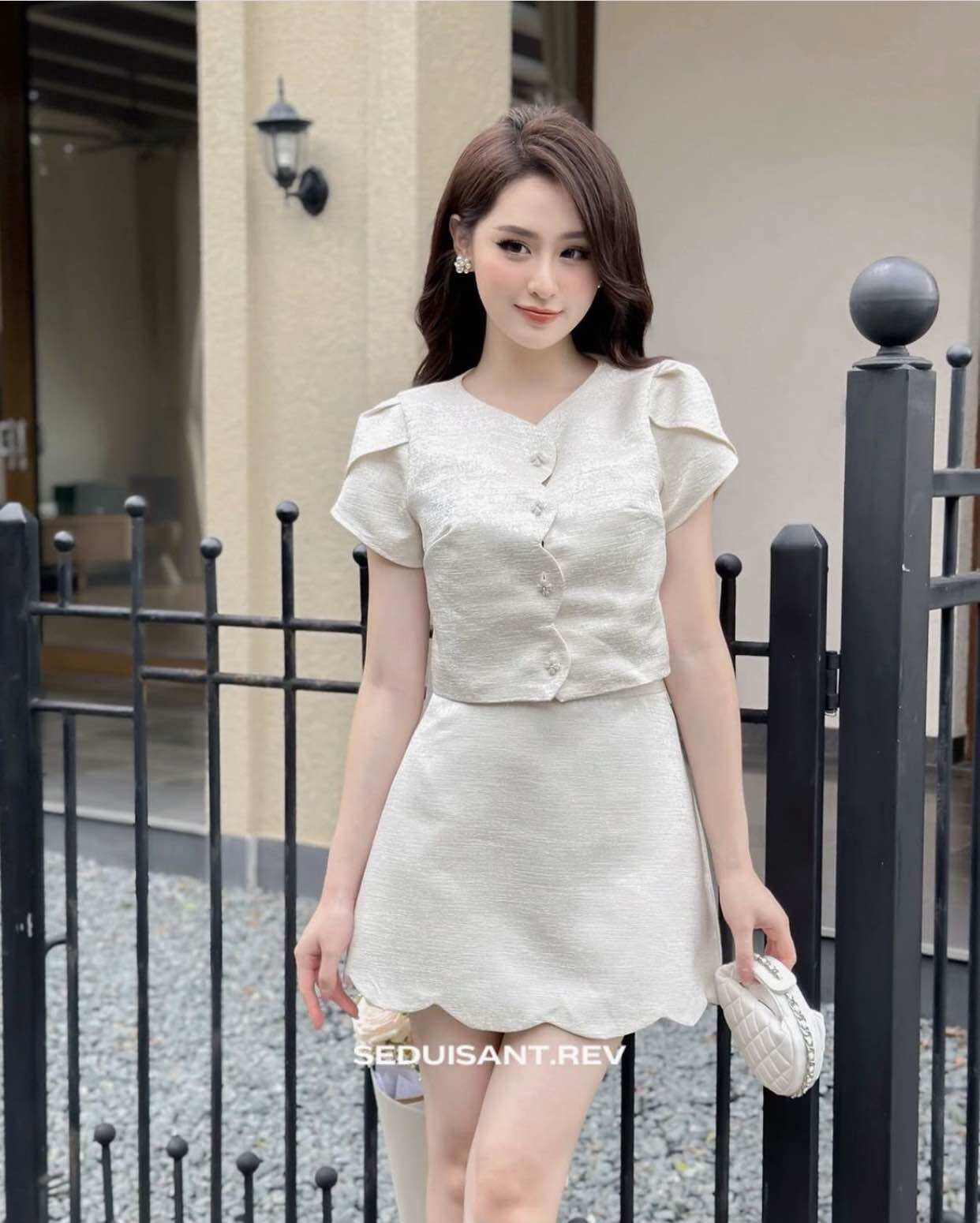Audrey Top - áo croptop tafta gấm SEDUISANT.REV
