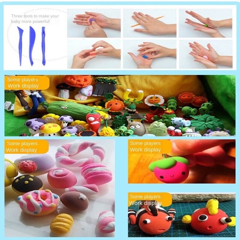 [HCM]Đất nặn siêu nhẹ combo 36 cục