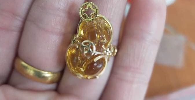 Nhẫn tỳ hưu vàng non chuẩn size 6