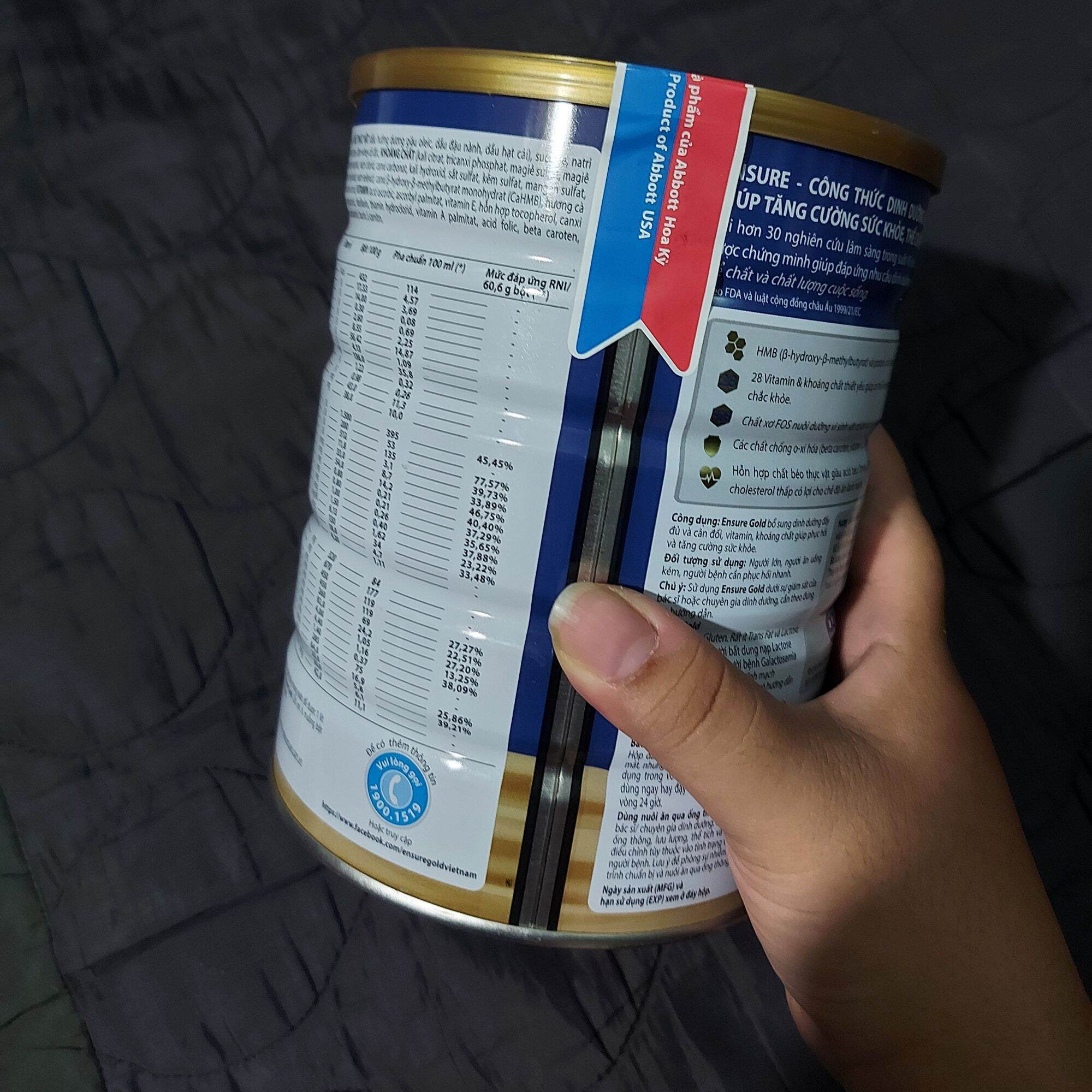 [Date: T10/2022] SỮA BỘT ENSURE GOLD COFFEE LON 850G