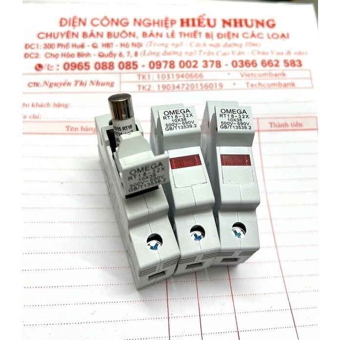Combo vỏ cầu chì sứ + cầu chì sứ 1a đến 32a