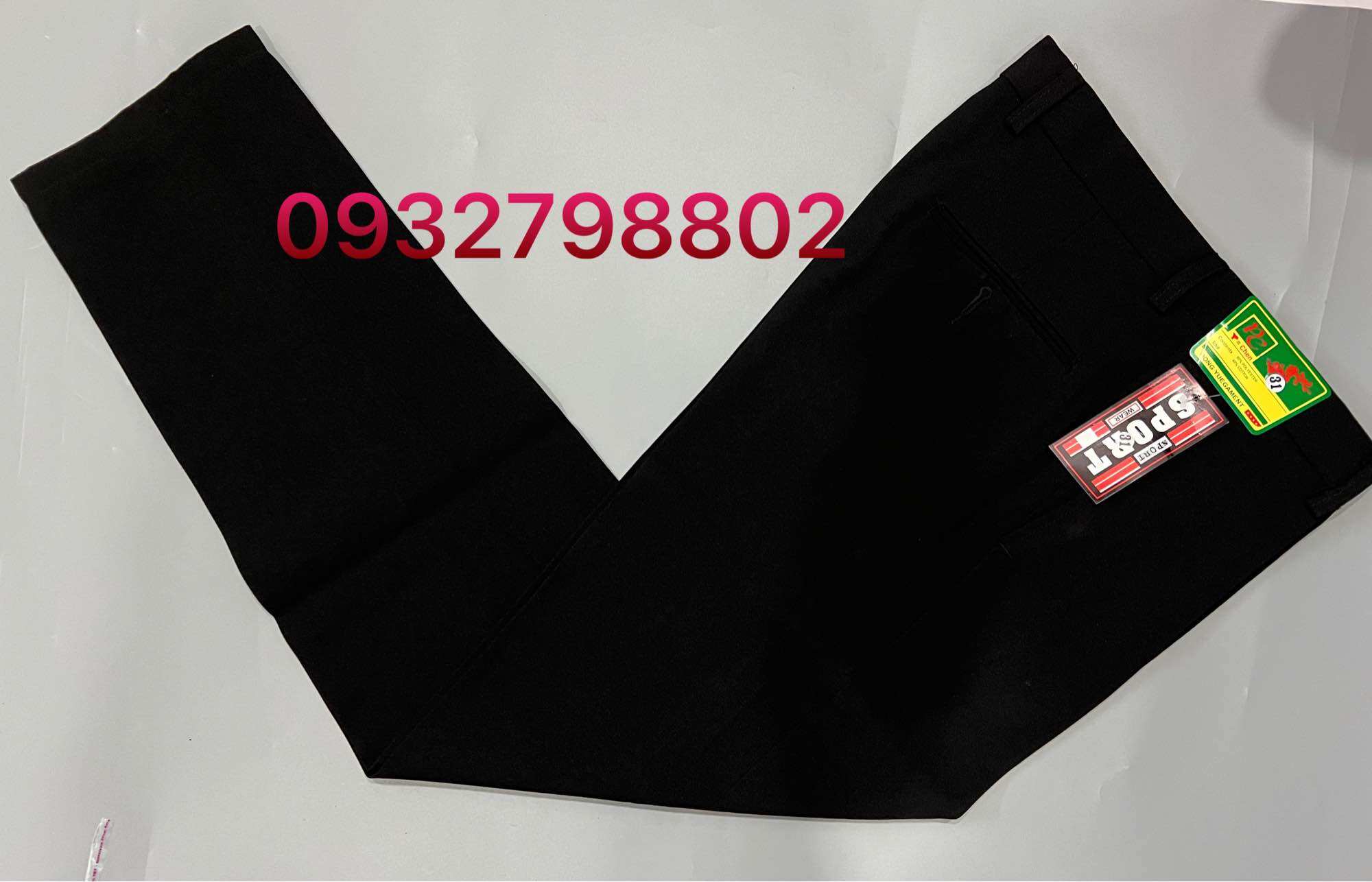 Quần tây nam màu đen sz 28-36