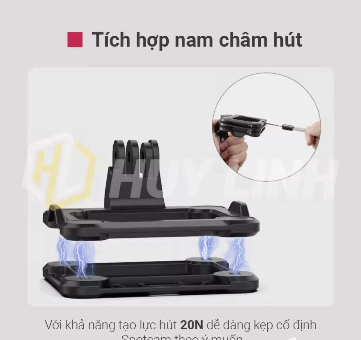 Phụ kiện gopro giá đở nam châm hút đa năng
