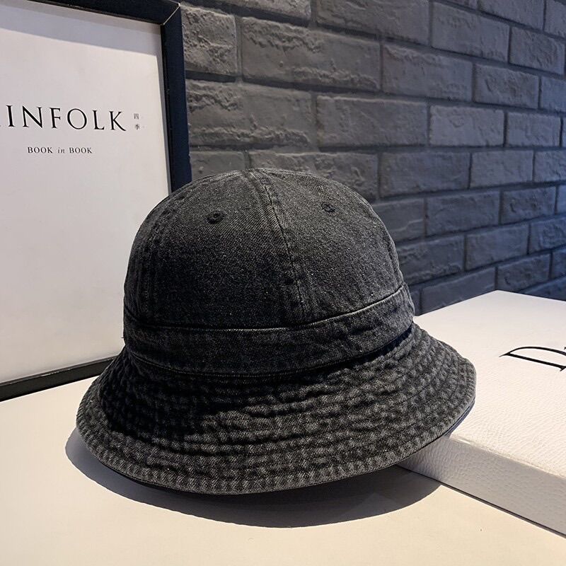 Nón Bucket Jean Vành rộng unisex