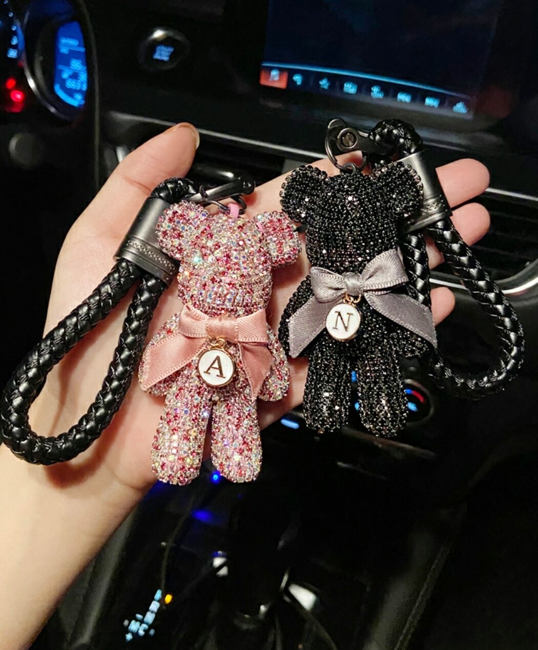 Móc Khóa Gấu Đính Đá Handmade Pha lê Cực Đẹp