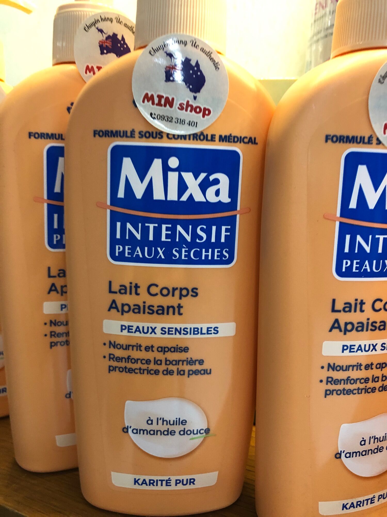 Kem dưỡng da cao cấp mixa, dưỡng thể mixa intensif peaux seches