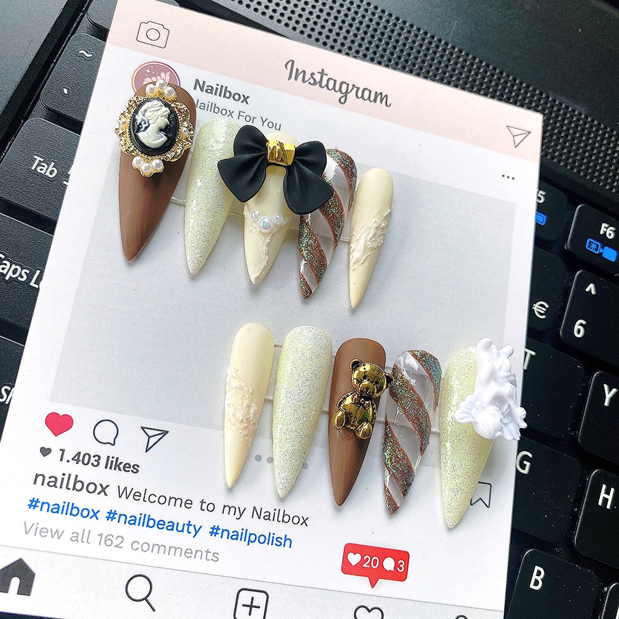 nailbox thiết kế mẫu nhám