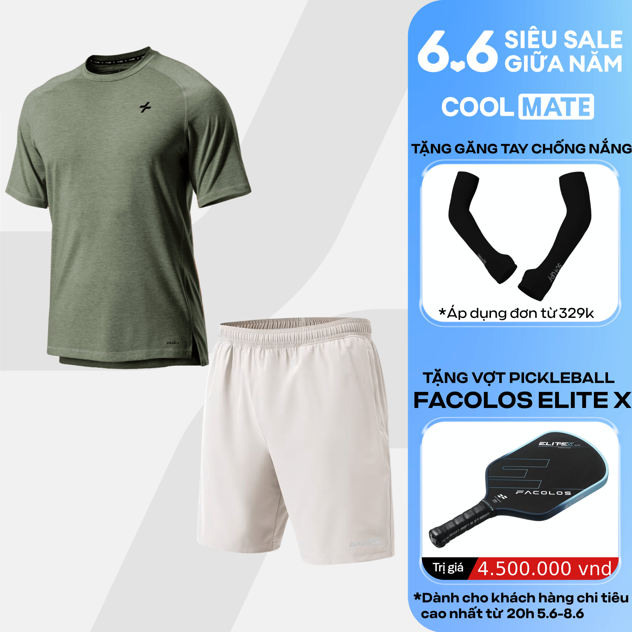 [TẶNG QUÀ ĐƠN TỪ 329K]Set thể thao Áo thun Training Comfort và shorts 7inch đa năng nhanh khô, thoáng khí, set tập gym co giãn tốt Coolmate