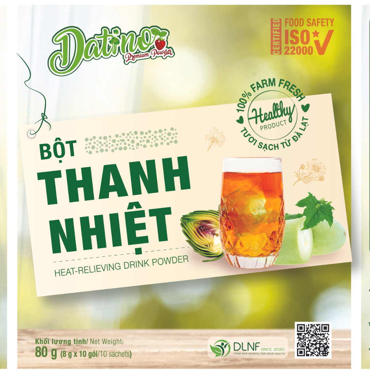 Bột thanh nhiệt bí đao hạt chia datino - mát gan, lợi tiểu