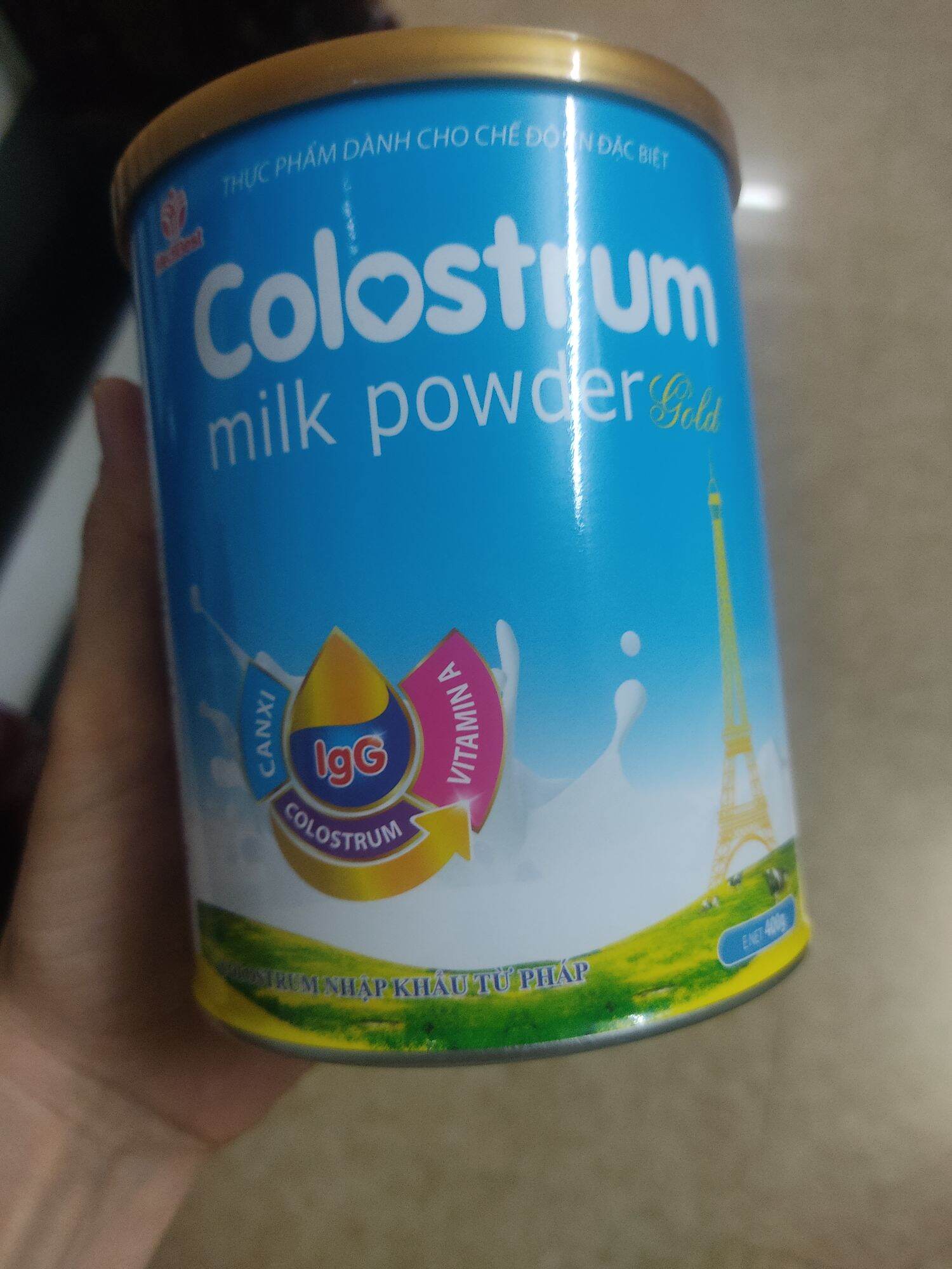 Sữa non Colostrum Milk powder, lon thiếc 400g thumbnail