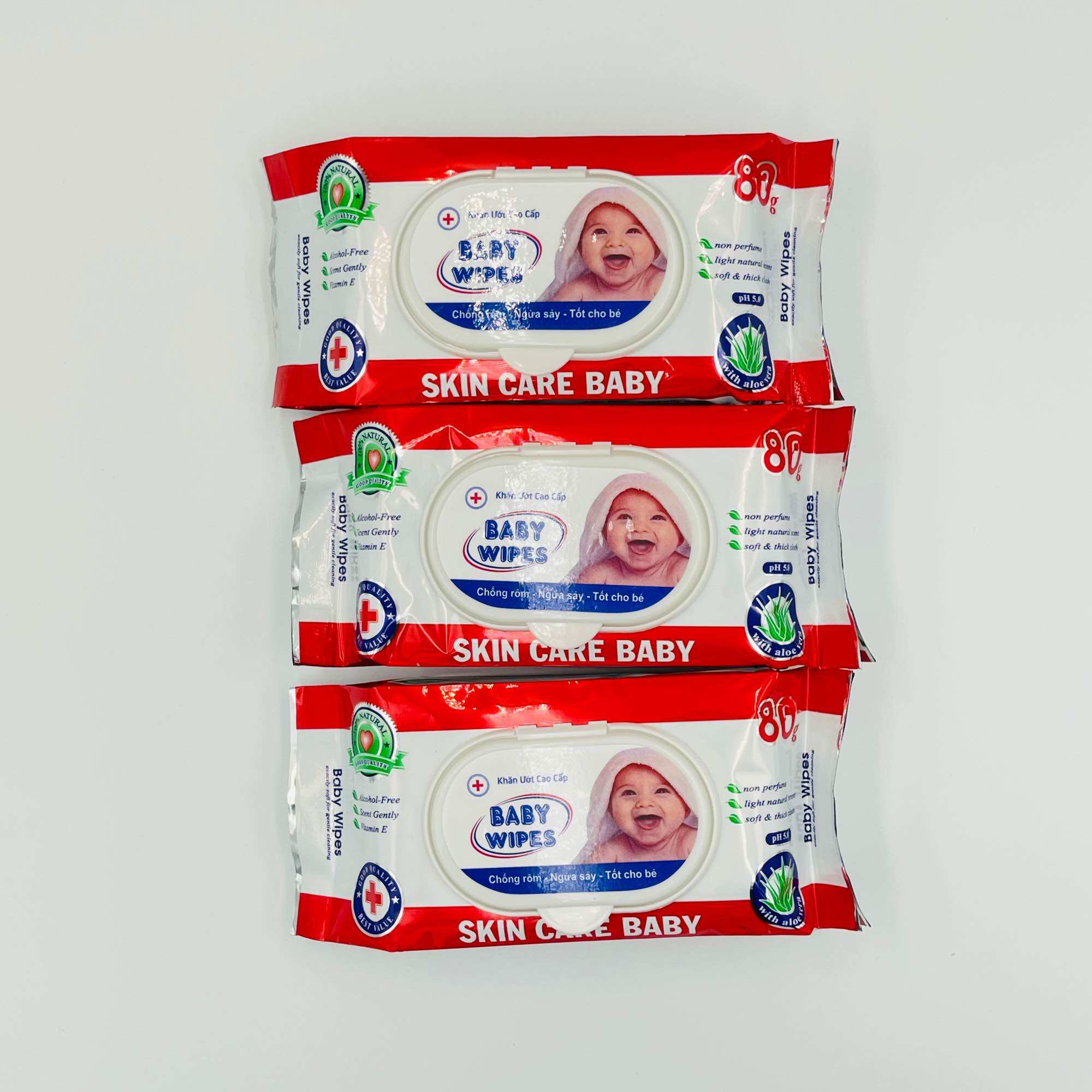 Combo 10 Gói Khăn Ướt Baby Wipe 80gr