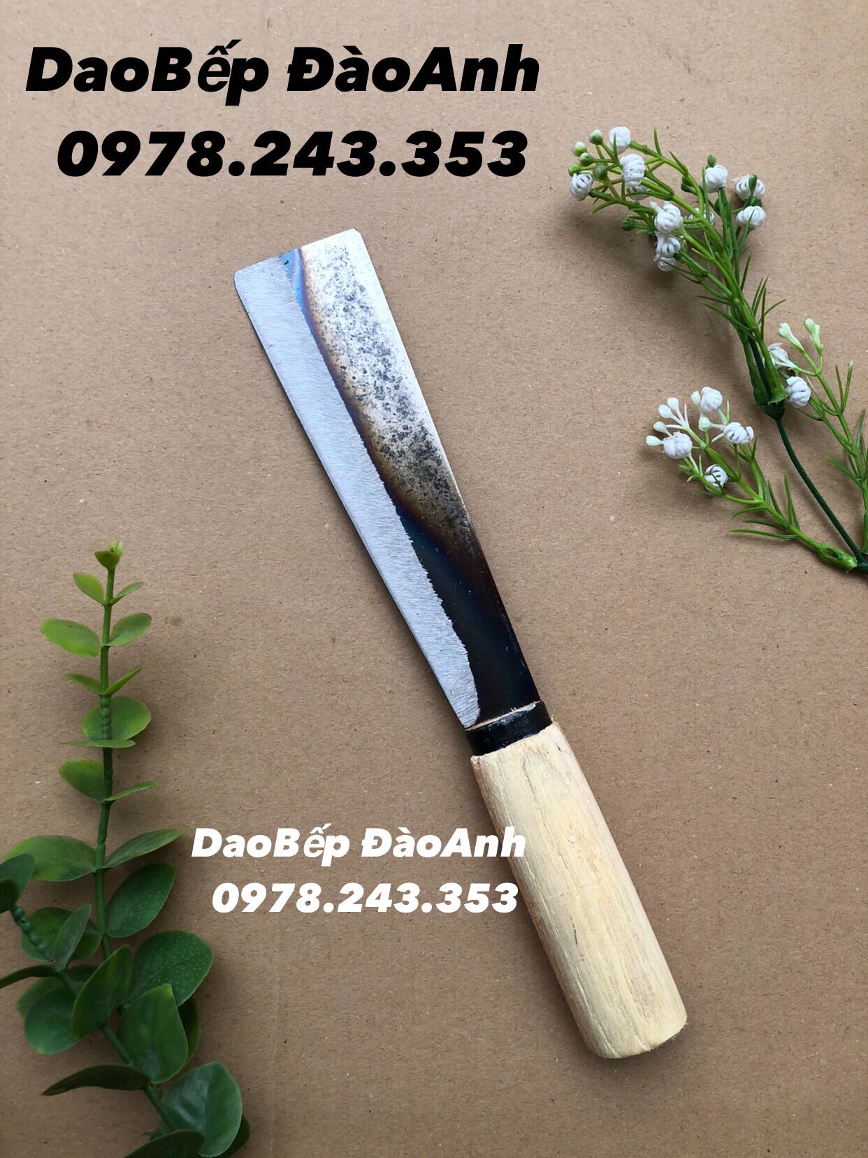 Dao bổ cau thép lưỡi cưa ( lưỡi 10-17-20 cm)