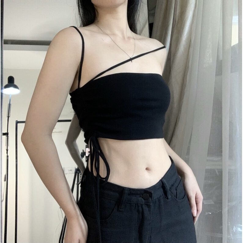 Áo Ống Rút Dây Croptop Cá Tính