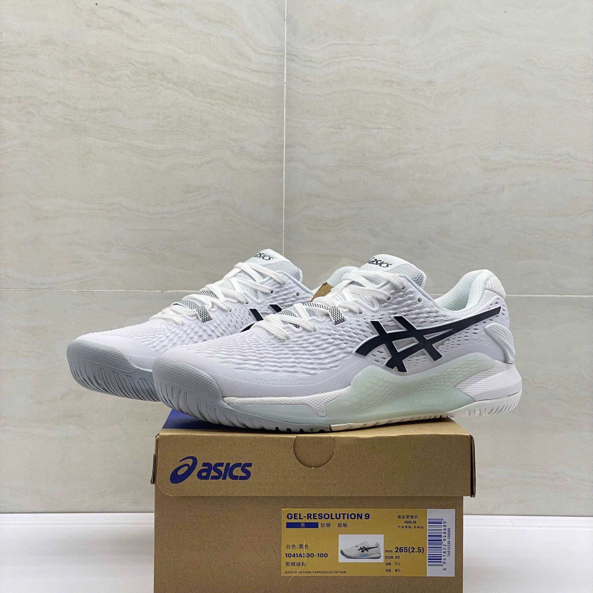 Giày thể thao tennis nam - Asics gel resolution 9 - Tặng kèm tất Nike