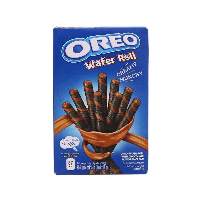 (2 Vị) Bánh Quế Oreo Wafer Roll Hộp 54g