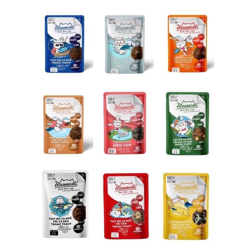 Pate MEOWCAT gói 70gr thức ăn cho mèo - súp thưởng ciao cho mèo