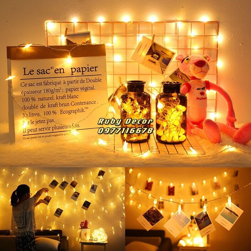 *Xả Kho* Dây Đèn Led Kẹp Ảnh Trang Trí