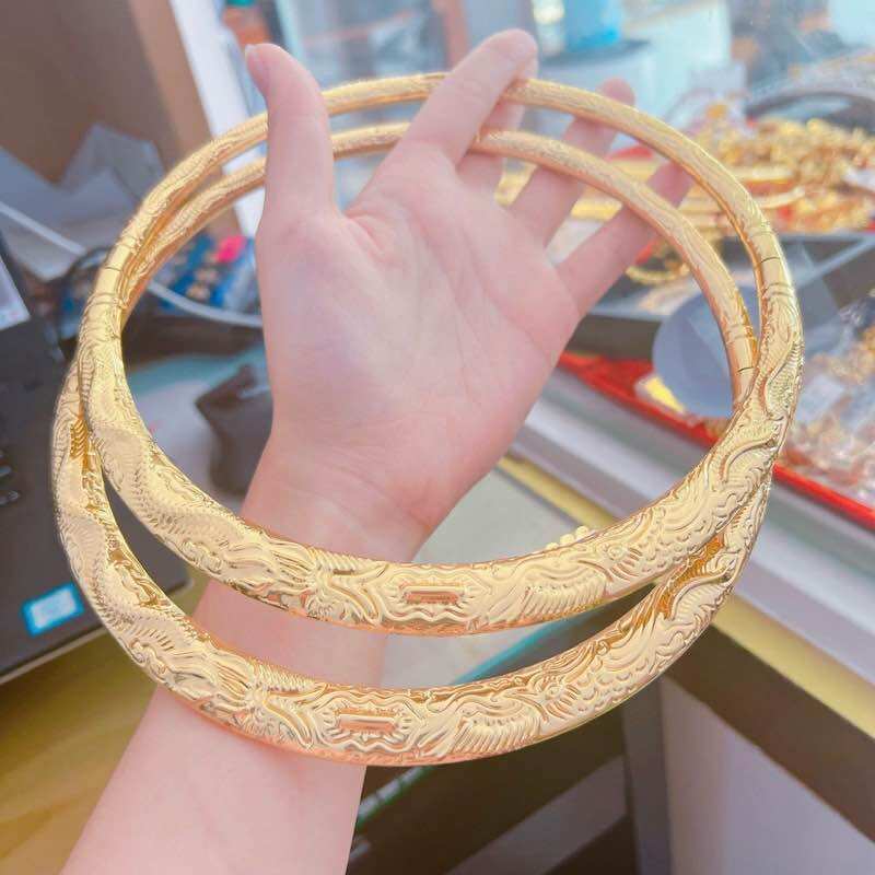 Kiềng cổ cưới long phụng lớn hs cho cô dâu ngày cưới đính hôn Kami trang sức sỉ KHS24K