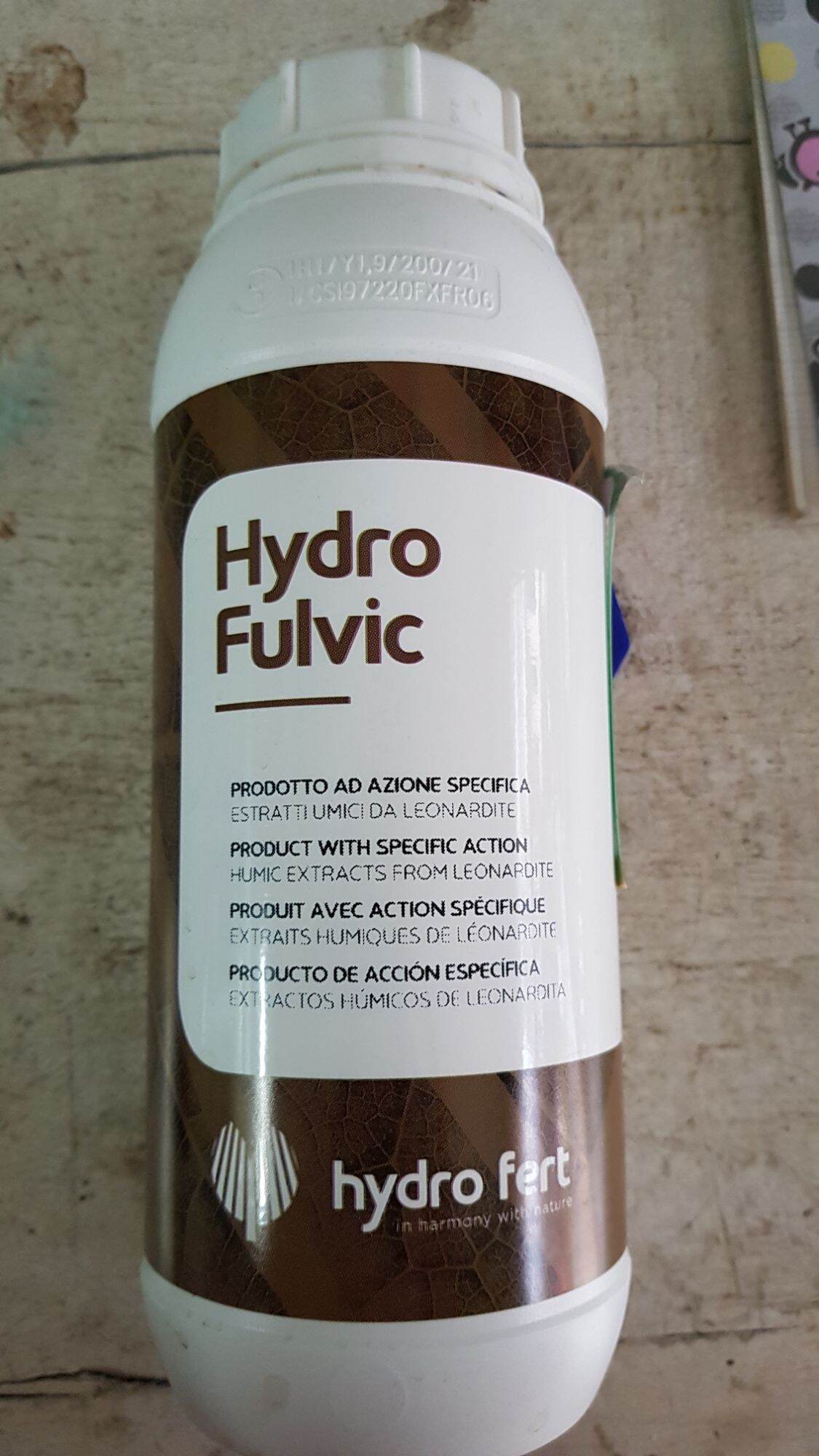 Phân bón hữu cơ sinh học qua lá hoặc tưới HYDRO FULVIC 1lit giúp giải độc, phục hồi rễ, mát cây, mập chồi, lớn trái, chắc hạt