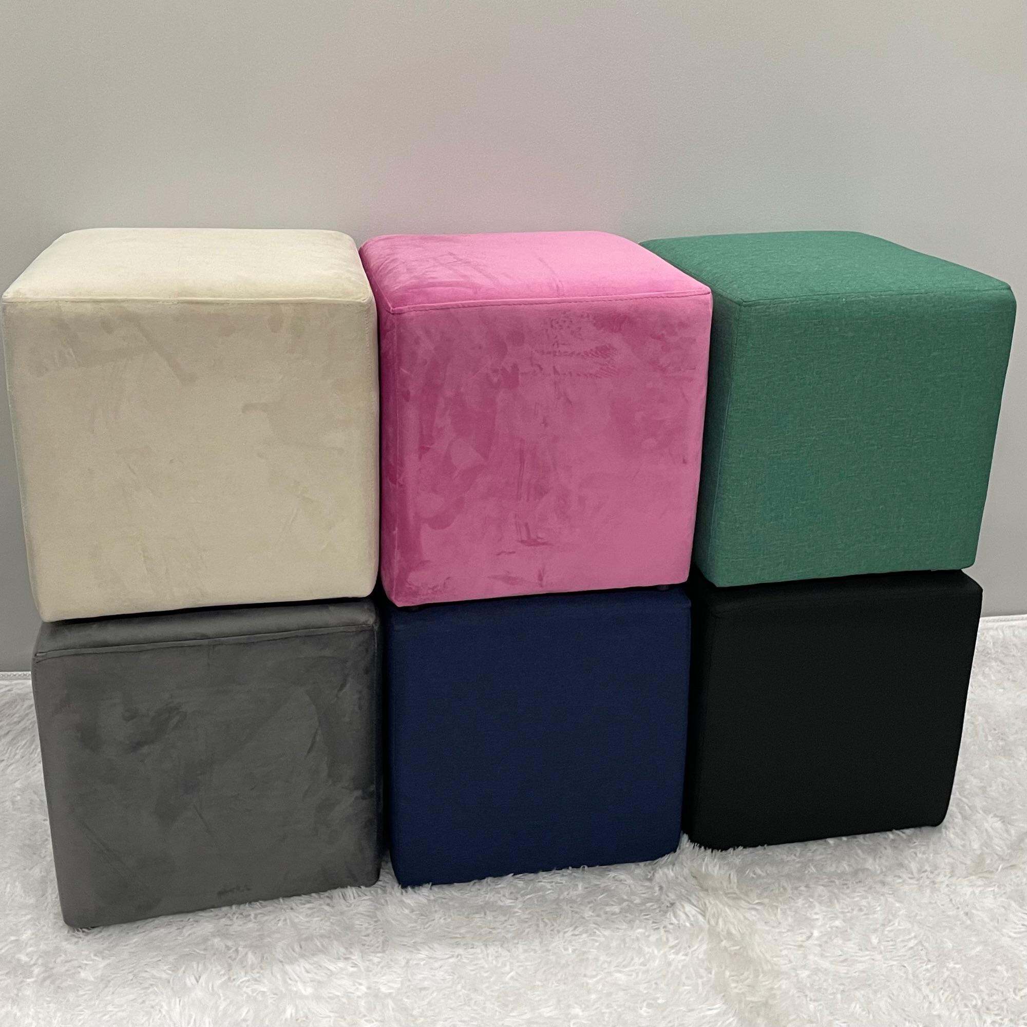 Ghế đôn sofa hình vuông đủ màu size 37 x 37cm chất liệu vải nhung - Ghế đôn sofa Bed nhỏ gọn