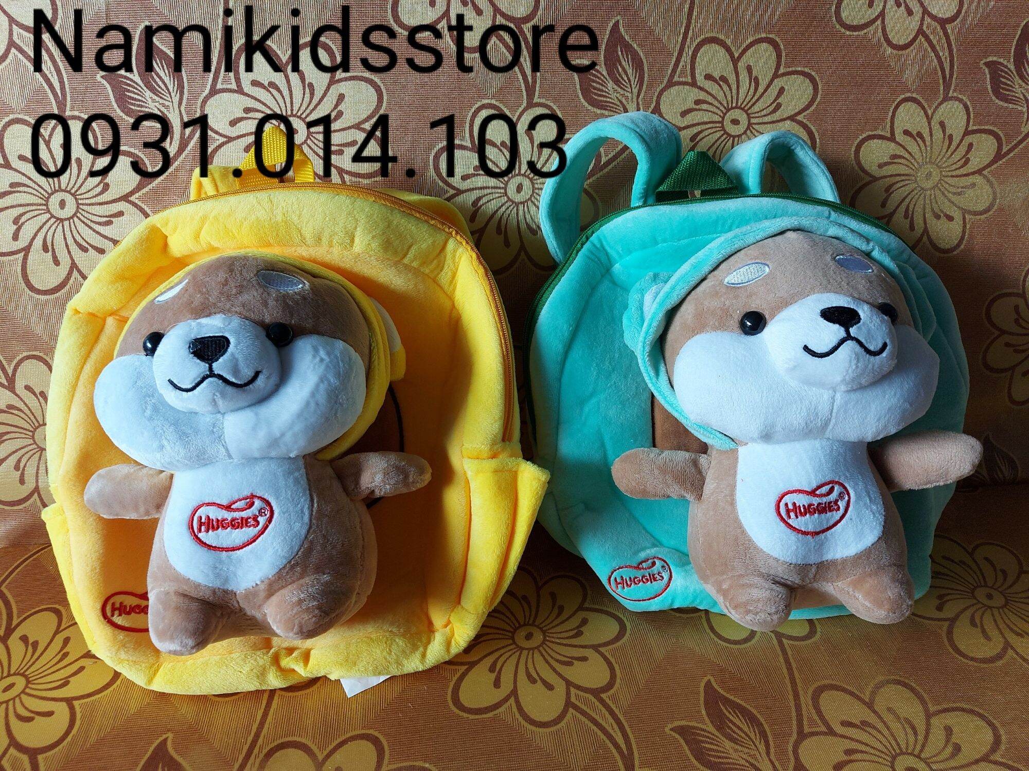 Balo gắn thú bông hàng tặng Huggies
