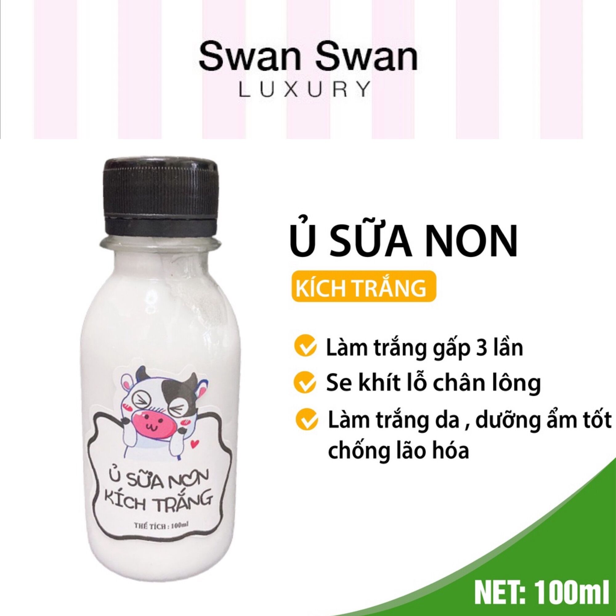 Ủ trắng sáng da sữa non bò 100ml