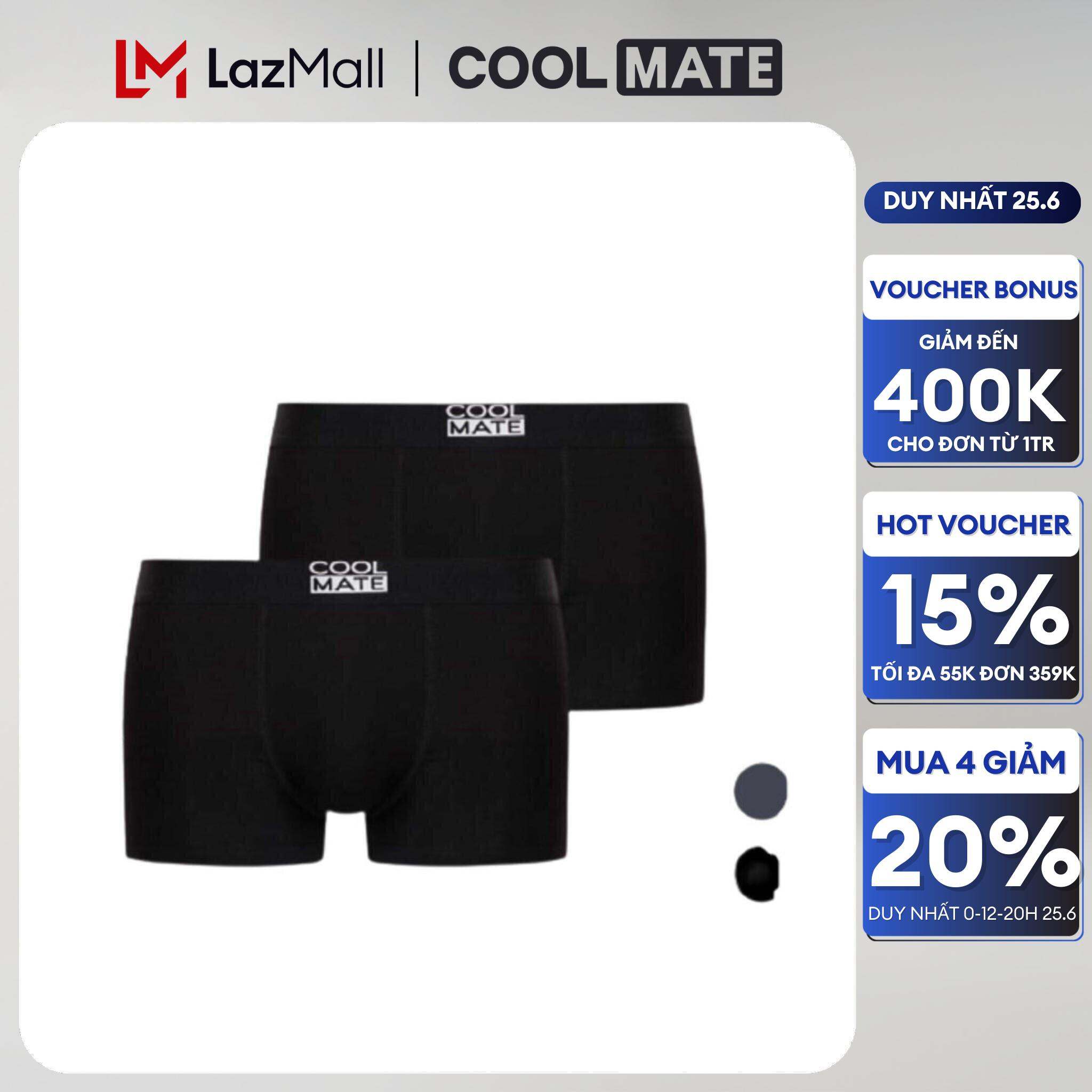 [CHỈ 0-2H 25.6 MUA 4 GIẢM 20%]COOLMATE - Combo 2 Quần lót nam Trunk Bamboo kháng khuẩn