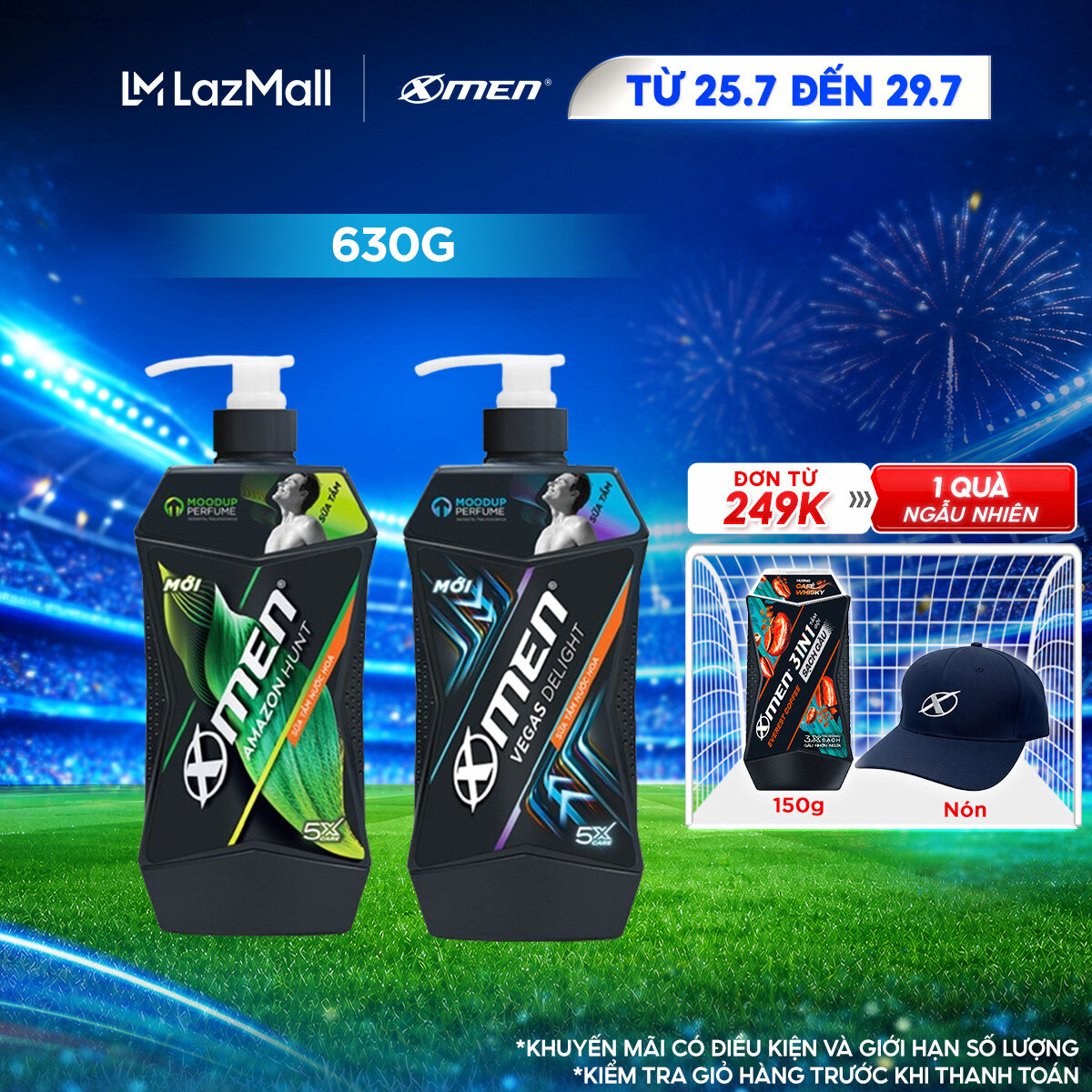 [Mới] Sữa tắm Xmen Amazon Hunt/ Vegas Delight 630g - Công nghệ mùi hương giúp tinh thần phấn chấn