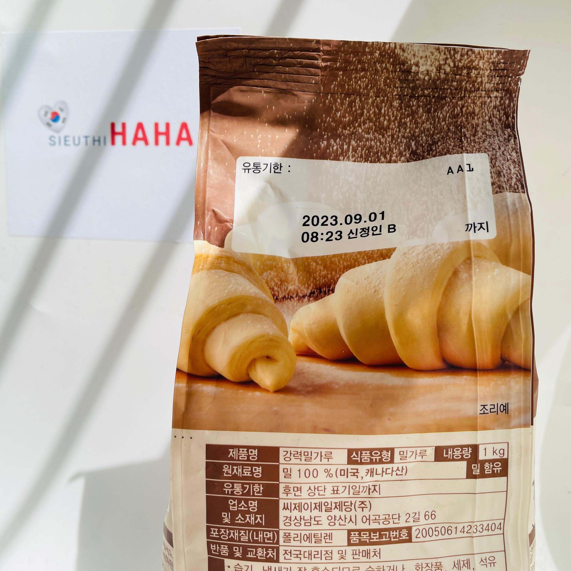 Bột mì số 13 hàn quốc - Bột làm bánh mì CJ BEKSUL STRONG FLOUR 1kg - 강력 밀가루 - Bread flour