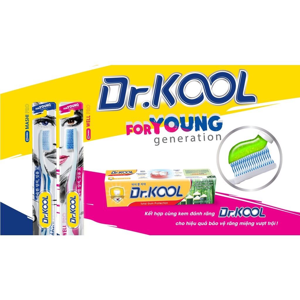 Combo 2 bàn chải đánh răng dr.cool lông tơ siêu mịn