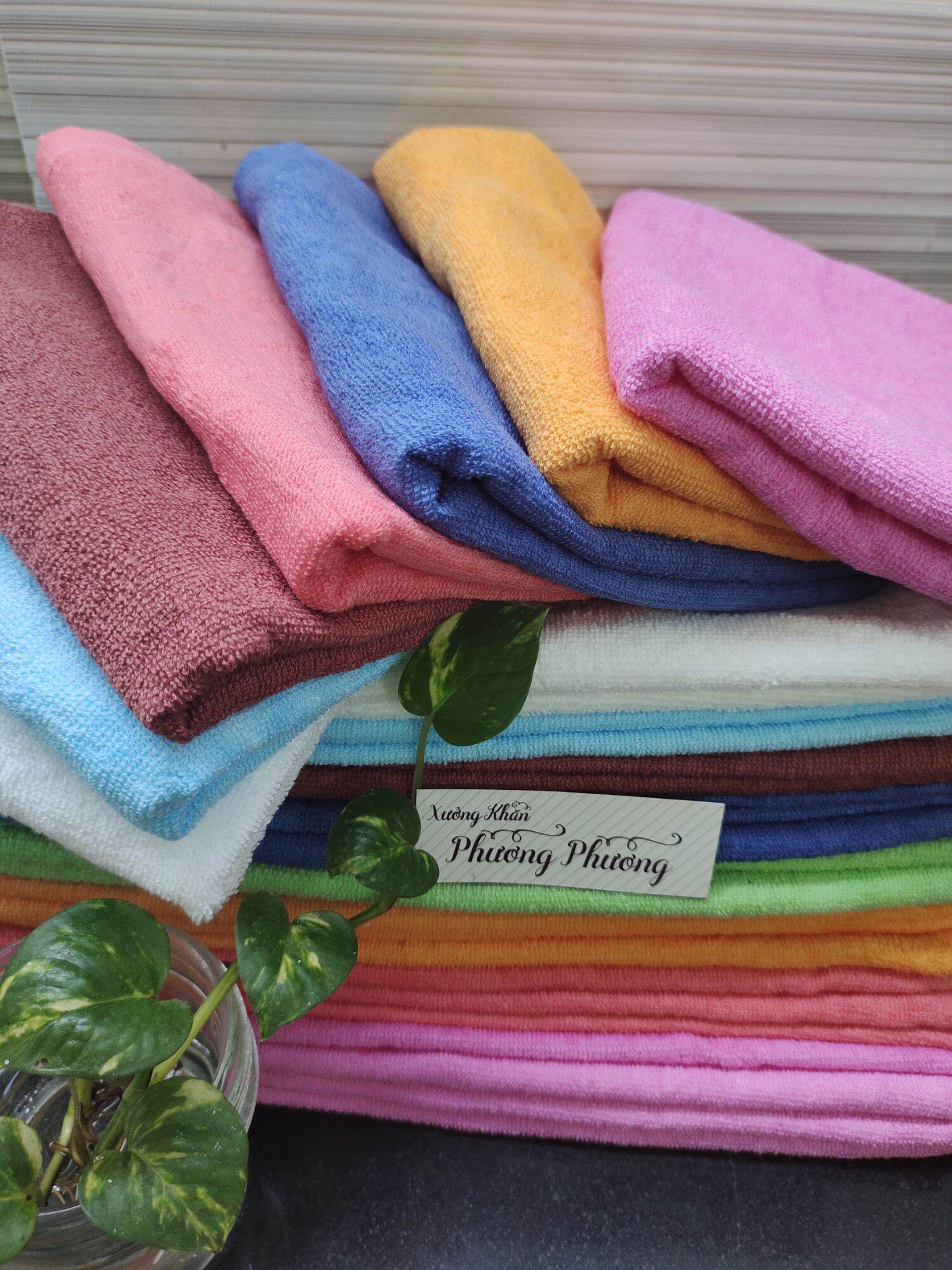 Khăn Gội đầu, quấn tóc Sợi đơn Xuất Nhật 35 x80, 100% cotton, thấm hút tốt