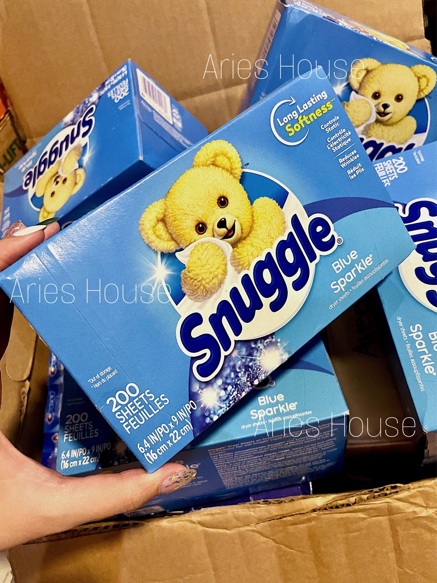 [Bill Mỹ] Giấy thơm quần áo Snuggle Blue Sparkle 200 tờ