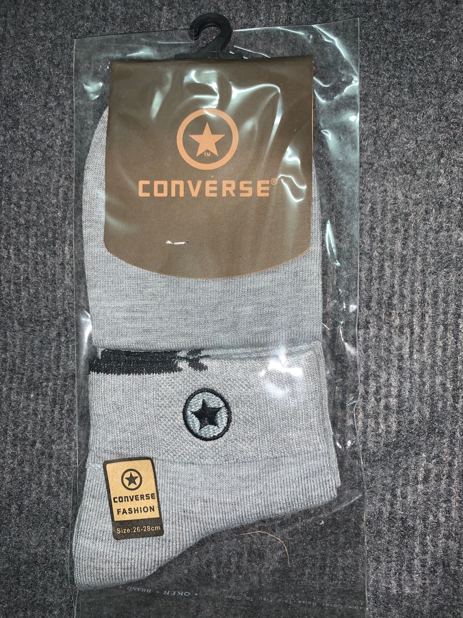 Tất nam converse cổ trung thêu hình logo