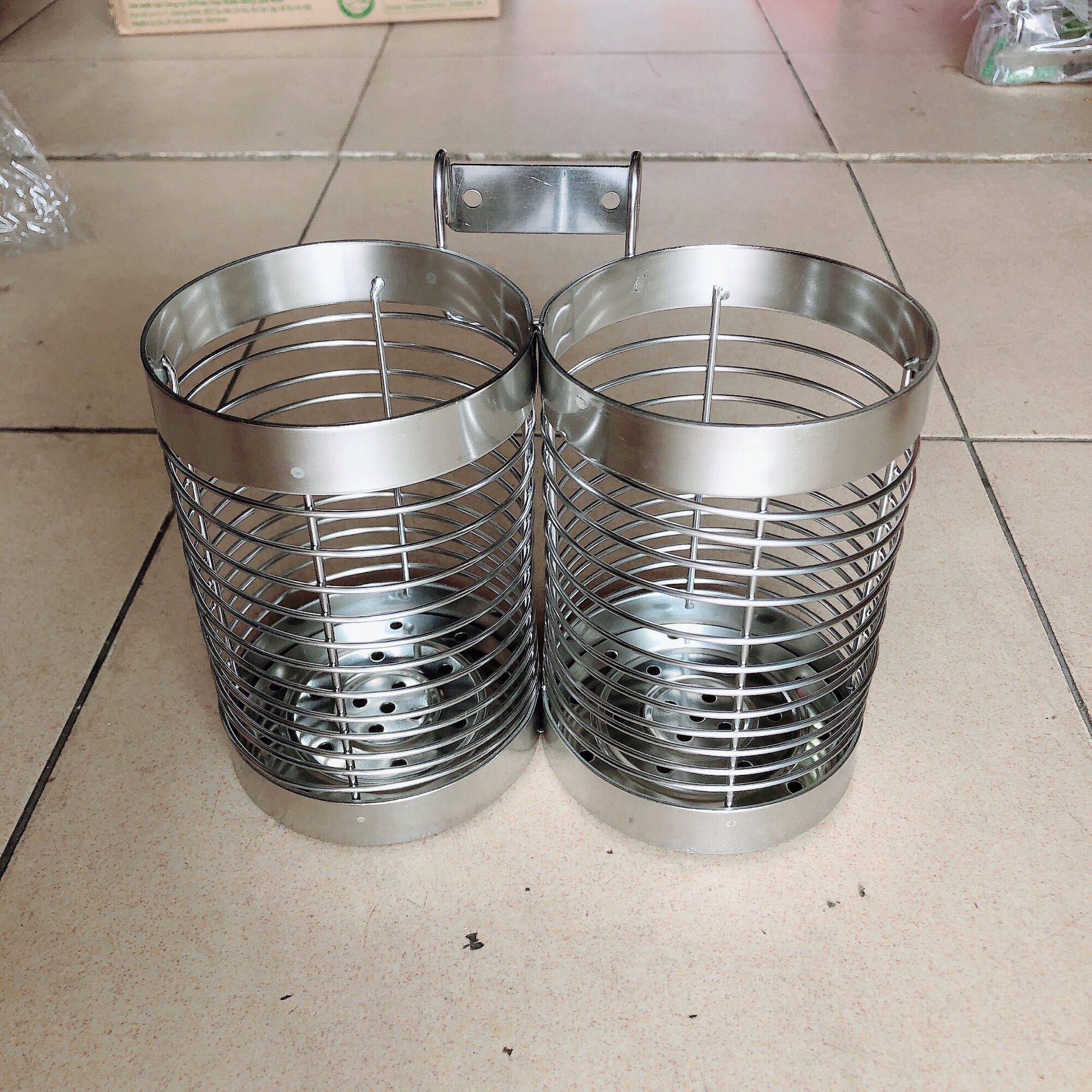 Ống Đũa/Rổ đũa đôi inox đặc biệt sáng bóng sang trọng