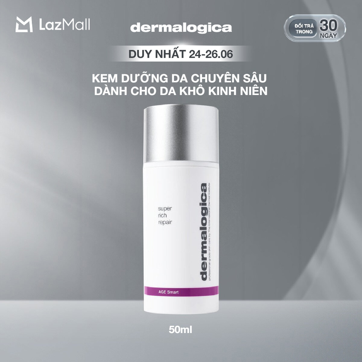 Kem dưỡng Dermalogica Super Rich Repair cấp ẩm chuyên sâu cho da lão hoá 50ml