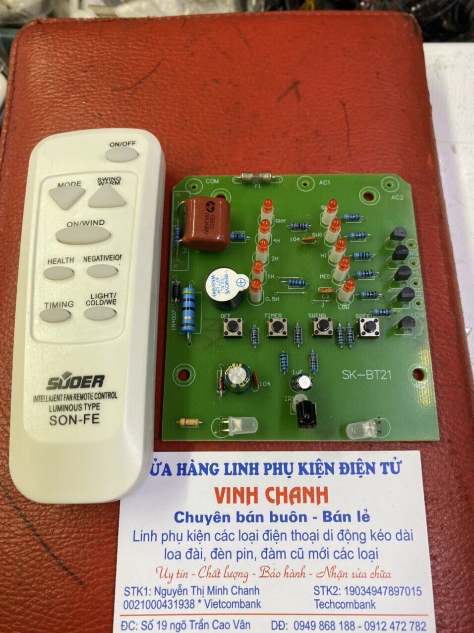 Bộ mạch quạt senko kèm khiển