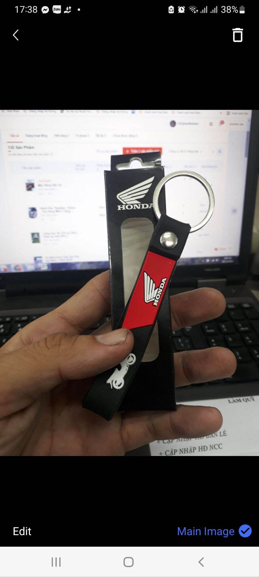 Móc khóa Chính Hãng Honda ( 2 màu : Đỏ , Đen )