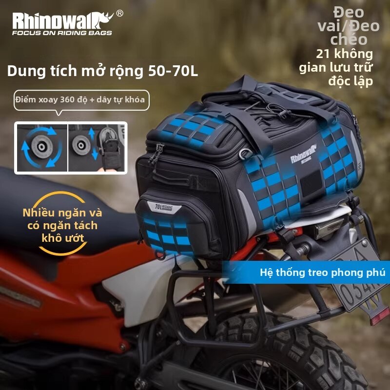 Rhinowalk | Waterproof Motorcycle Rear Seat Luggage Bag Giá 3,928,000 Đồng*Miễn phí vận chuyển