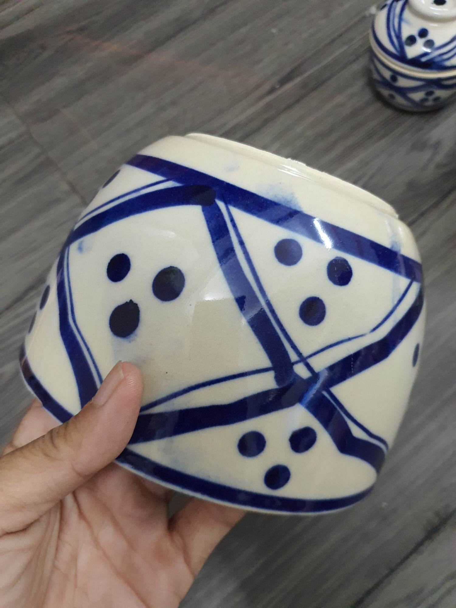 Thố sành đựng mỡ [ size 17cm]