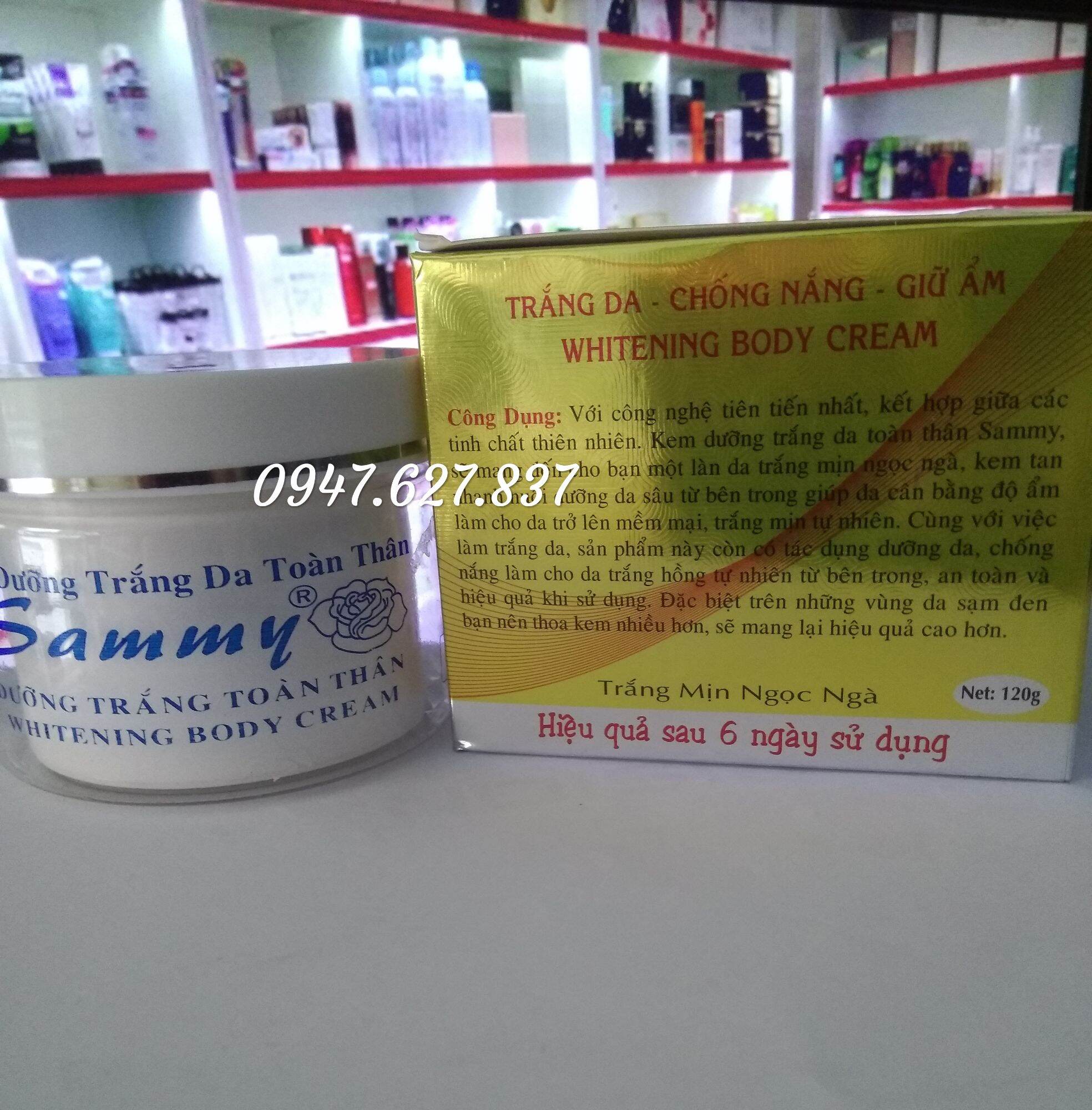 Kem sammy trắng da toàn thân 120g