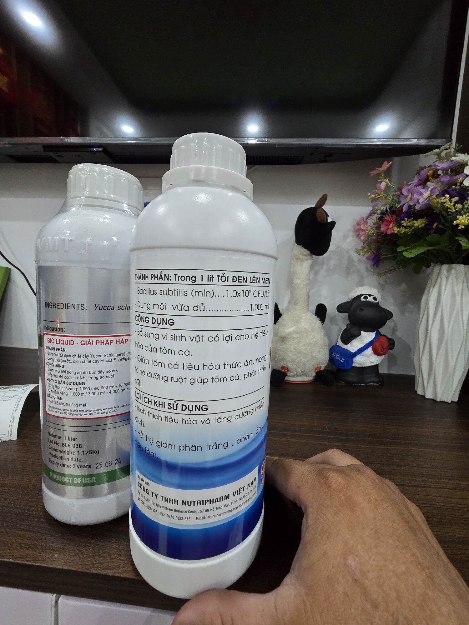 cao tỏi đen cho tôm cá ếch lươn,cá koi, chai 1000ml