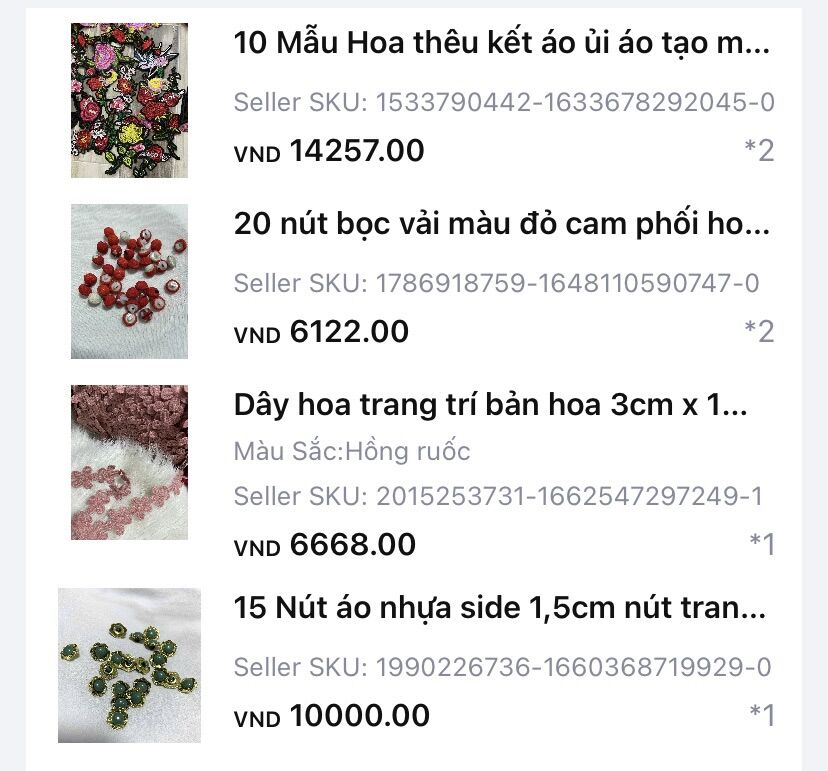 Sản phẩm khách chọn