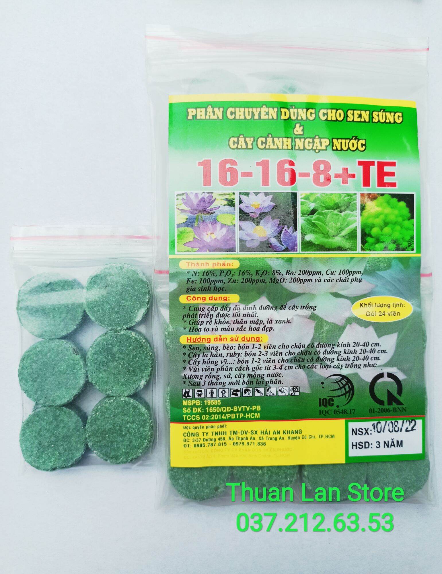Phân bón chuyên dùng cho sen súng và cây cảnh ngập nước