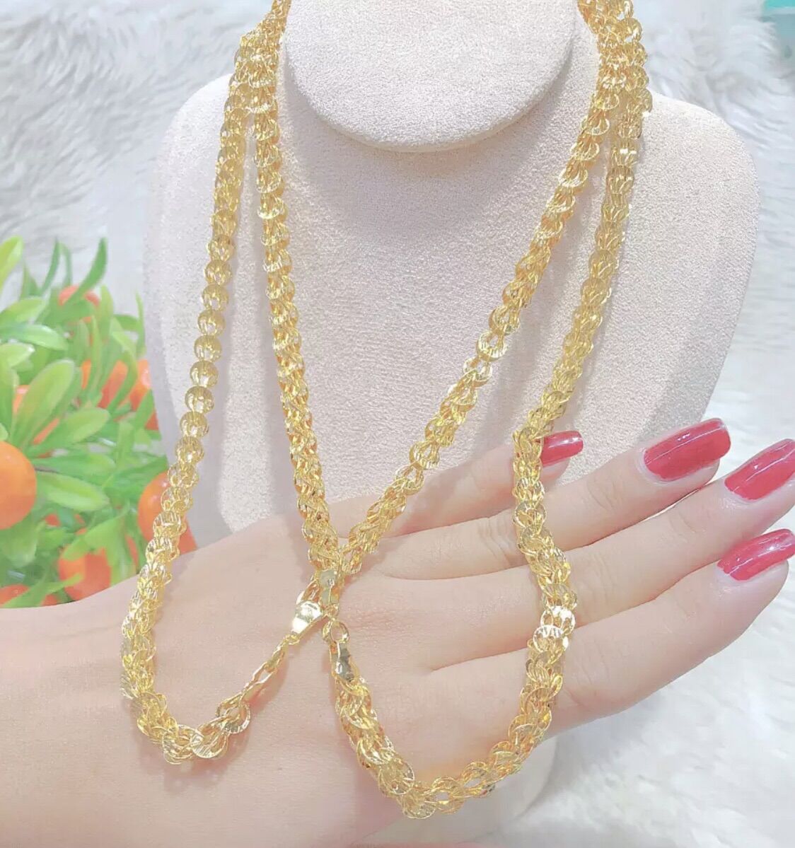 Dây chuyền đuôi phụng mạ vàng 18k cao cấp