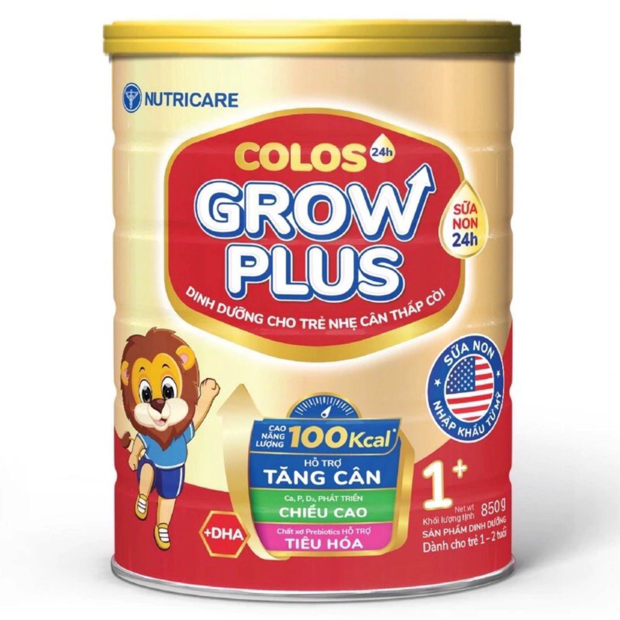 Sữa bột Colos Grow Plus Tăng cân và chiều cao cho trẻ số 1+
